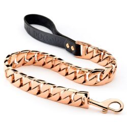 Rose Gold Chain Dog Lead