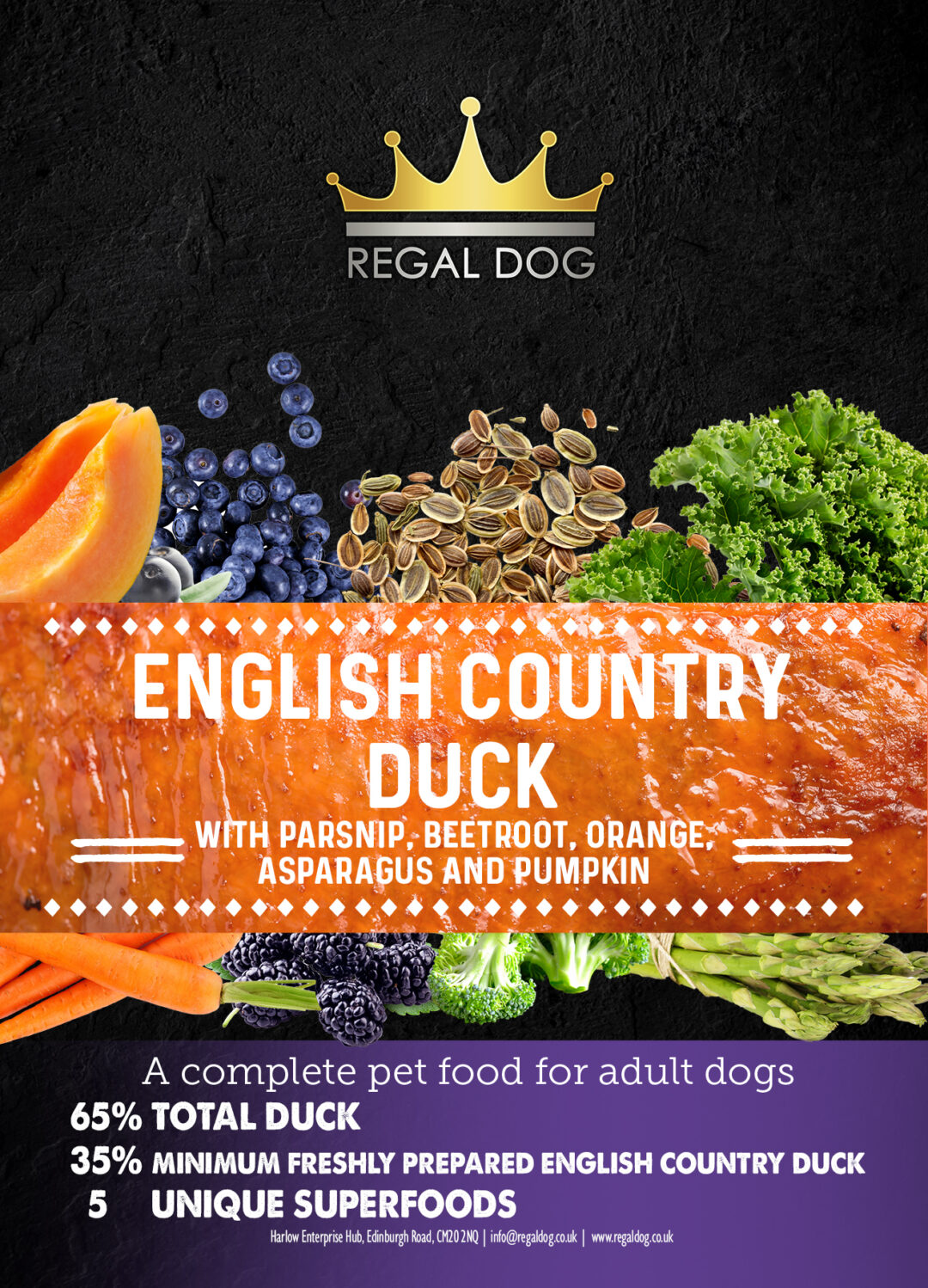 Grain free Complete Dog Food with Duck
