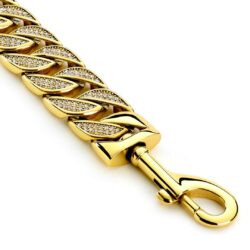 Gold Diamond Chain Dog Lead Clip