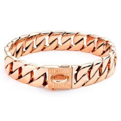 Rose Gold Dog Chain Collar