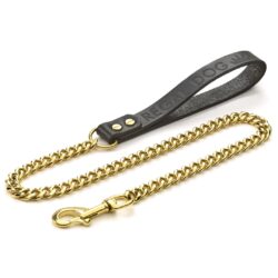 15mm Gold Cuban Dog Leash