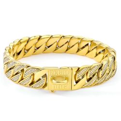 Gold Diamond Dog Chain Collar