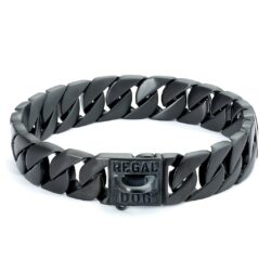 Matte Black Dog Chain Collar