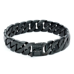 Matte Black XL Chain Dog Collar