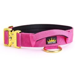 Rose Pink 4cm Luxury Dog Collar