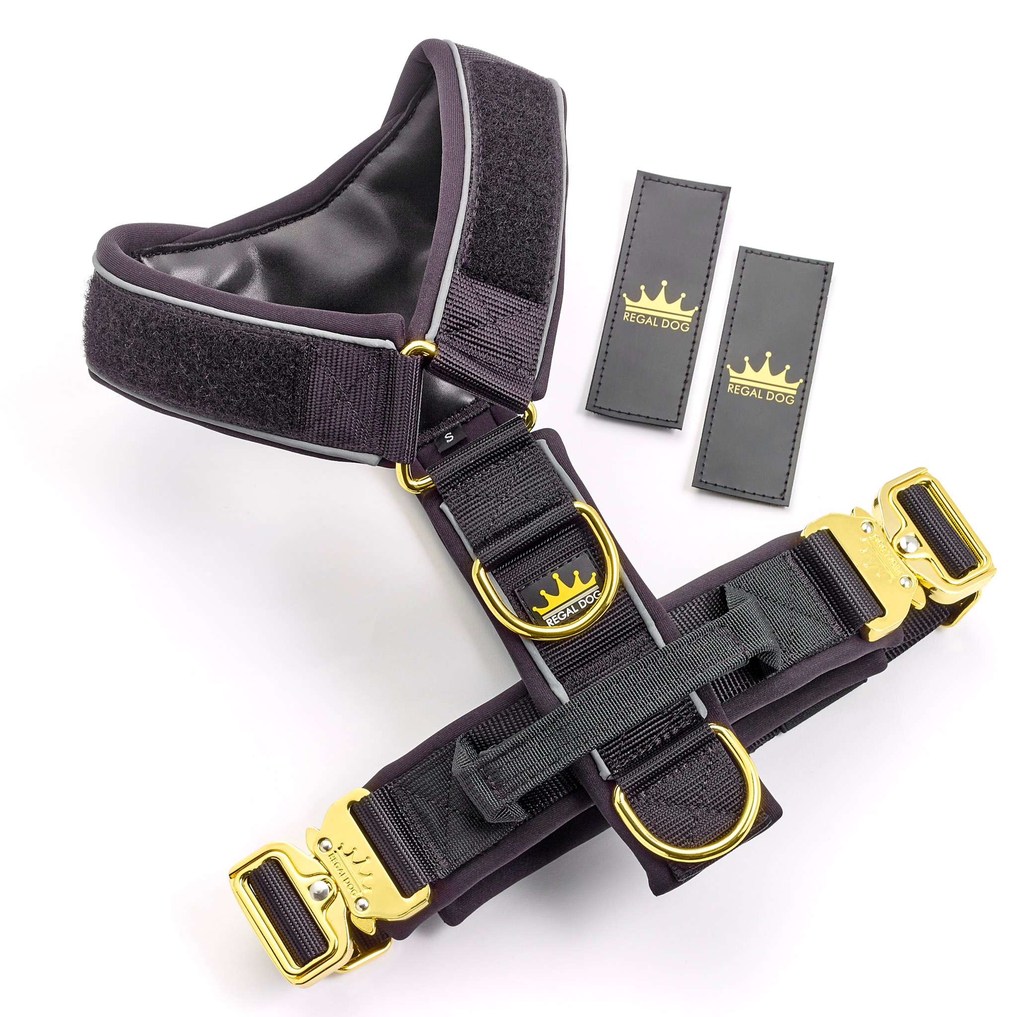 Luxury Dog Gold Series Harness in Black