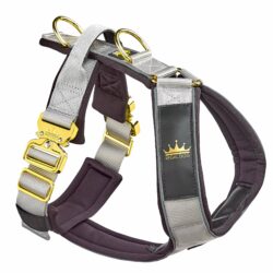 Luxury Dog Gold Series Harness in Grey