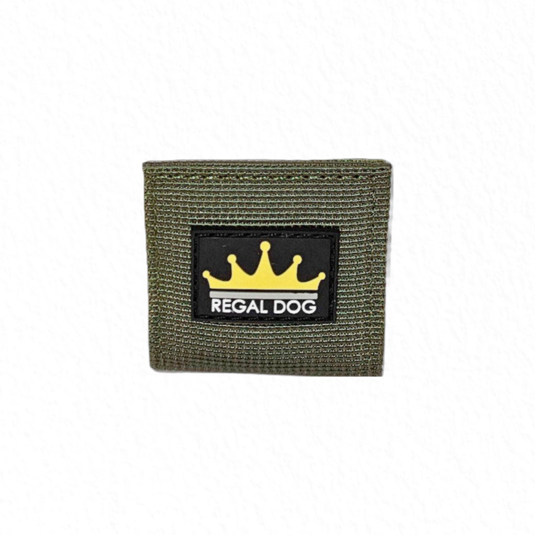 Khaki Air Tag pouch for tactical dog collar