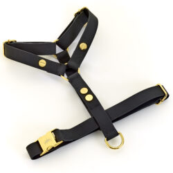 Black Luxe premium dog harness