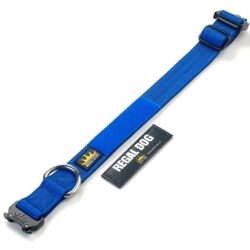3cm Blue Dog collar with removable patches
