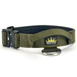 3cm Khaki Dog collar with handle