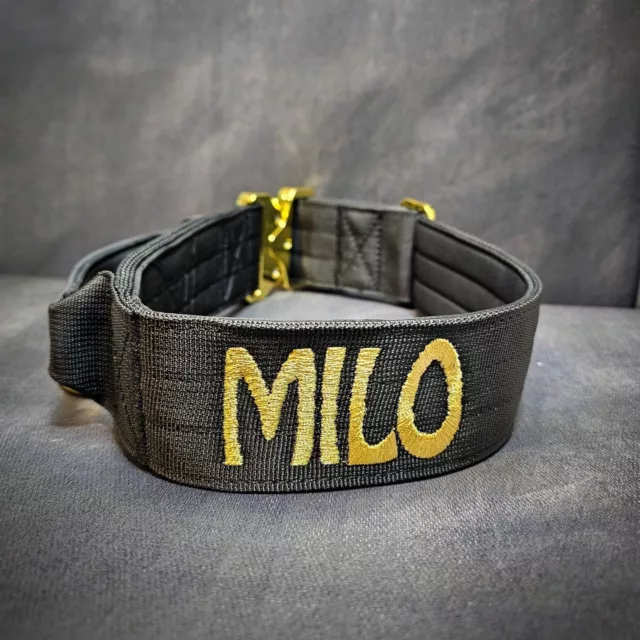 MILO⁠
➖Font: Hobo⁠
➖Colour: Metallic Gold⁠
➖Collar: 5cm Black Gold Series⁠
⁠
⚜️ Regal Dog - The Luxury Dog Brand ⚜️⁠
⁠
🛒 Shop Now: REGALDOG.CO.UK⁠
⁠
➡️ #RegalDog⁠ #MyRegalDog⁠
#LuxuryDogCollars #DogCollars #DogChains #DogAccessories #LuxuryDog #DogDad #DogMum #DogLover #Puppers #DogMom #Instadog #IGDogs #Puppies #PuppyLove #UKDogs #embroidery #customdogcollars #Personalised #RegalDogPersonalised