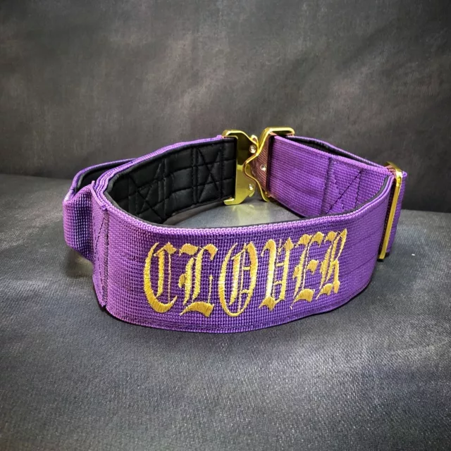 CLOVER⁠
➖Font: Old English⁠
➖Colour: Metallic Gold⁠
➖Collar: 5cm Purple Gold Series⁠
⁠
⚜️ Regal Dog - The Luxury Dog Brand ⚜️⁠
⁠
🛒 Shop Now: REGALDOG.CO.UK⁠
⁠
➡️ #RegalDog⁠ #MyRegalDog⁠
#LuxuryDogCollars #DogCollars #DogChains #DogAccessories #LuxuryDog #DogDad #DogMum #DogLover #Puppers #DogMom #Instadog #IGDogs #Puppies #PuppyLove #UKDogs #embroidery #customdogcollars #Personalised #RegalDogPersonalised