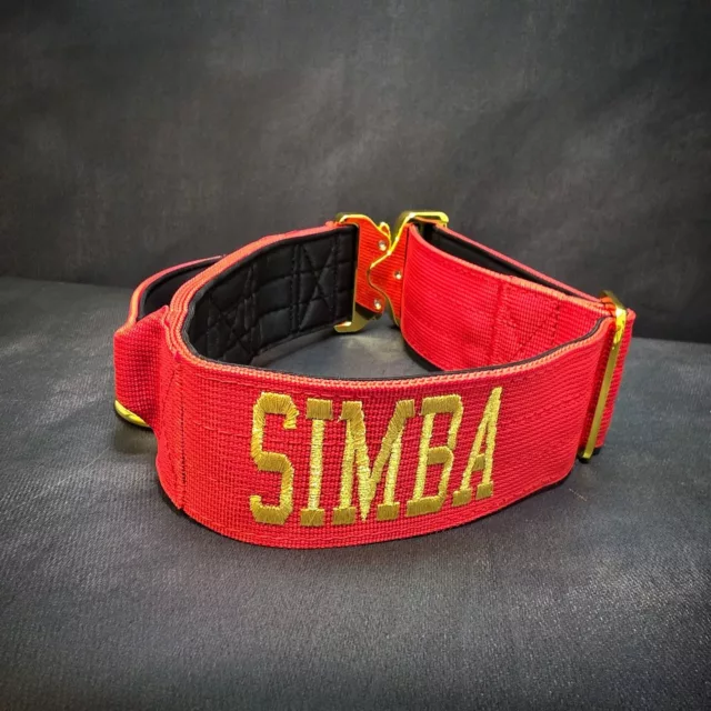 Simba⁠
➖Font: Varsity⁠
➖Colour: Metallic Gold⁠
➖Collar: 5cm Red Gold Series⁠
⁠
⚜️ Regal Dog - The Luxury Dog Brand ⚜️⁠
⁠
🛒 Shop Now: REGALDOG.CO.UK⁠
⁠
➡️ #RegalDog⁠ #MyRegalDog⁠
#LuxuryDogCollars #DogCollars #DogChains #DogAccessories #LuxuryDog #DogDad #DogMum #DogLover #Puppers #DogMom #Instadog #IGDogs #Puppies #PuppyLove #UKDogs #embroidery #customdogcollars #Personalised #RegalDogPersonalised