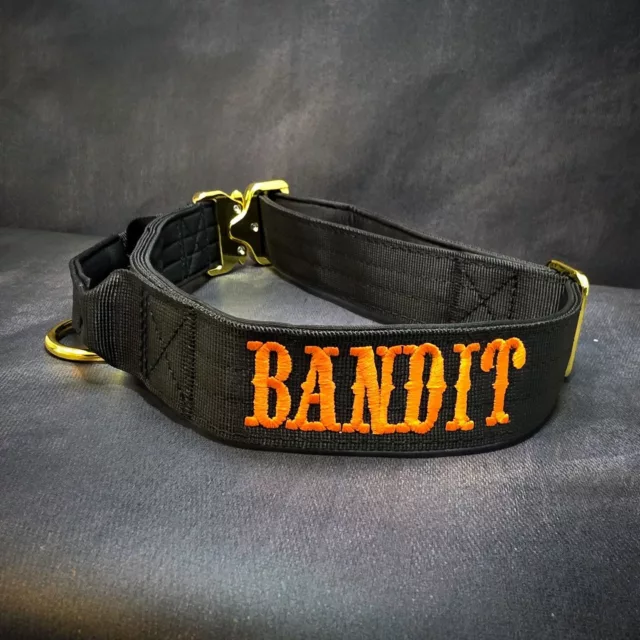 Bandit⁠
➖Font: Saloon⁠
➖Colour: Orange⁠
➖Collar: 4cm Black Gold Series⁠
⁠
⚜️ Regal Dog - The Luxury Dog Brand ⚜️⁠
⁠
🛒 Shop Now: REGALDOG.CO.UK⁠
⁠
➡️ #RegalDog⁠ #MyRegalDog⁠
#LuxuryDogCollars #DogCollars #DogChains #DogAccessories #LuxuryDog #DogDad #DogMum #DogLover #Puppers #DogMom #Instadog #IGDogs #Puppies #PuppyLove #UKDogs #embroidery #customdogcollars #Personalised #RegalDogPersonalised
