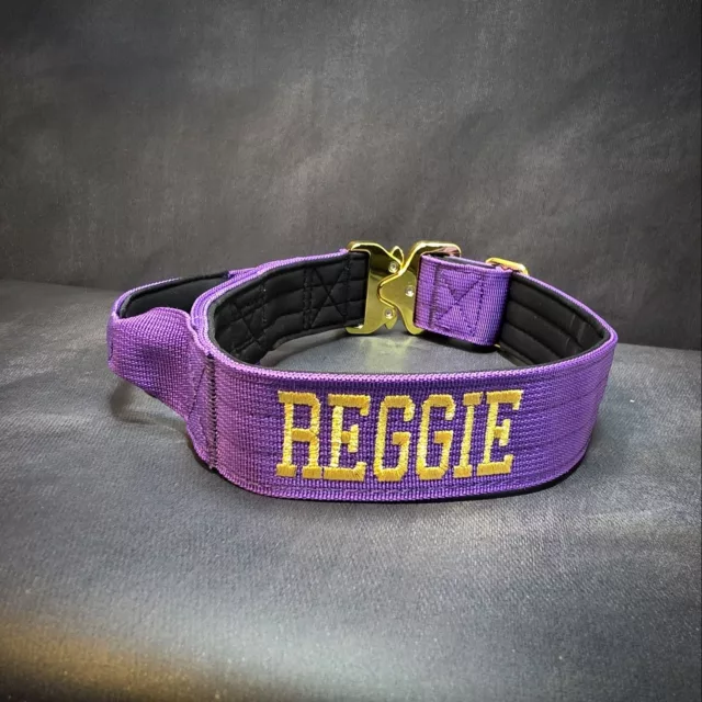 Reggie⁠
➖Font: Varsity⁠
➖Colour: Metallic Gold⁠
➖Collar: 5cm Purple Gold Series⁠
⁠
⚜️ Regal Dog - The Luxury Dog Brand ⚜️⁠
⁠
🛒 Shop Now: REGALDOG.CO.UK⁠
⁠
➡️ #RegalDog⁠ #MyRegalDog⁠
#LuxuryDogCollars #DogCollars #DogChains #DogAccessories #LuxuryDog #DogDad #DogMum #DogLover #Puppers #DogMom #Instadog #IGDogs #Puppies #PuppyLove #UKDogs #embroidery #customdogcollars #Personalised #RegalDogPersonalised