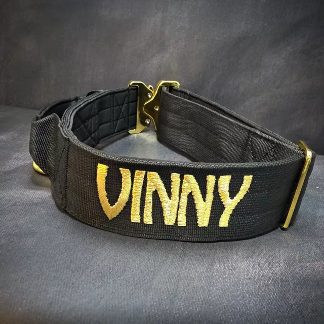 Vinny⁠
➖Font: Hobo⁠
➖Colour: Metallic Gold⁠
➖Collar: 5cm Black Gold Series⁠
⁠
⚜️ Regal Dog - The Luxury Dog Brand ⚜️⁠
⁠
🛒 Shop Now: REGALDOG.CO.UK⁠
⁠
➡️ #RegalDog⁠ #MyRegalDog⁠
#LuxuryDogCollars #DogCollars #DogChains #DogAccessories #LuxuryDog #DogDad #DogMum #DogLover #Puppers #DogMom #Instadog #IGDogs #Puppies #PuppyLove #UKDogs #embroidery #customdogcollars #Personalised #RegalDogPersonalised