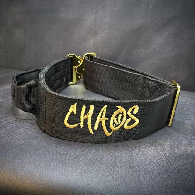 Chaos⁠
➖Font: Shout Out⁠
➖Colour: Metallic Gold⁠
➖Collar: 5cm Black Gold Series⁠
⁠
⚜️ Regal Dog - The Luxury Dog Brand ⚜️⁠
⁠
🛒 Shop Now: REGALDOG.CO.UK⁠
⁠
➡️ #RegalDog⁠ #MyRegalDog⁠
#LuxuryDogCollars #DogCollars #DogChains #DogAccessories #LuxuryDog #DogDad #DogMum #DogLover #Puppers #DogMom #Instadog #IGDogs #Puppies #PuppyLove #UKDogs #embroidery #customdogcollars #Personalised #RegalDogPersonalised