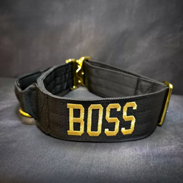 Boss
➖Font: Varsity⁠
➖Colour: Metallic Gold⁠
➖Collar: 5cm Black Gold Series⁠
⁠
⚜️ Regal Dog - The Luxury Dog Brand ⚜️⁠
⁠
🛒 Shop Now: REGALDOG.CO.UK⁠
⁠
➡️ #RegalDog⁠ #MyRegalDog⁠
#LuxuryDogCollars #DogCollars #DogChains #DogAccessories #LuxuryDog #DogDad #DogMum #DogLover #Puppers #DogMom #Instadog #IGDogs #Puppies #PuppyLove #UKDogs #embroidery #customdogcollars #Personalised #RegalDogPersonalised