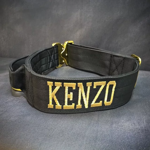 Kenzo⁠
➖Font: Varsity⁠
➖Colour: Metallic Gold⁠
➖Collar: 5cm Black Gold Series⁠
⁠
⚜️ Regal Dog - The Luxury Dog Brand ⚜️⁠
⁠
🛒 Shop Now: REGALDOG.CO.UK⁠
⁠
➡️ #RegalDog⁠ #MyRegalDog⁠
#LuxuryDogCollars #DogCollars #DogChains #DogAccessories #LuxuryDog #DogDad #DogMum #DogLover #Puppers #DogMom #Instadog #IGDogs #Puppies #PuppyLove #UKDogs #embroidery #customdogcollars #Personalised #RegalDogPersonalised