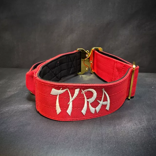 Tyra⁠
➖Font: Oriental⁠
➖Colour: White⁠
➖Collar: 5cm Red Gold Series⁠
⁠
⚜️ Regal Dog - The Luxury Dog Brand ⚜️⁠
⁠
🛒 Shop Now: REGALDOG.CO.UK⁠
⁠
➡️ #RegalDog⁠ #MyRegalDog⁠
#LuxuryDogCollars #DogCollars #DogChains #DogAccessories #LuxuryDog #DogDad #DogMum #DogLover #Puppers #DogMom #Instadog #IGDogs #Puppies #PuppyLove #UKDogs #embroidery #customdogcollars #Personalised #RegalDogPersonalised