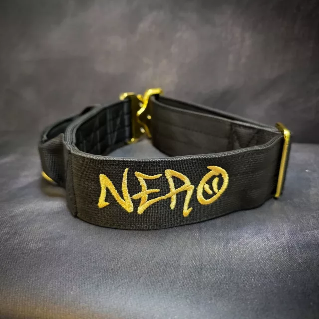 Nero⁠
➖Font: Shout Out⁠
➖Colour: Metallic Gold⁠
➖Collar: 5cm Black Gold Series⁠
⁠
⚜️ Regal Dog - The Luxury Dog Brand ⚜️⁠
⁠
🛒 Shop Now: REGALDOG.CO.UK⁠
⁠
➡️ #RegalDog⁠ #MyRegalDog⁠
#LuxuryDogCollars #DogCollars #DogChains #DogAccessories #LuxuryDog #DogDad #DogMum #DogLover #Puppers #DogMom #Instadog #IGDogs #Puppies #PuppyLove #UKDogs #embroidery #customdogcollars #Personalised #RegalDogPersonalised